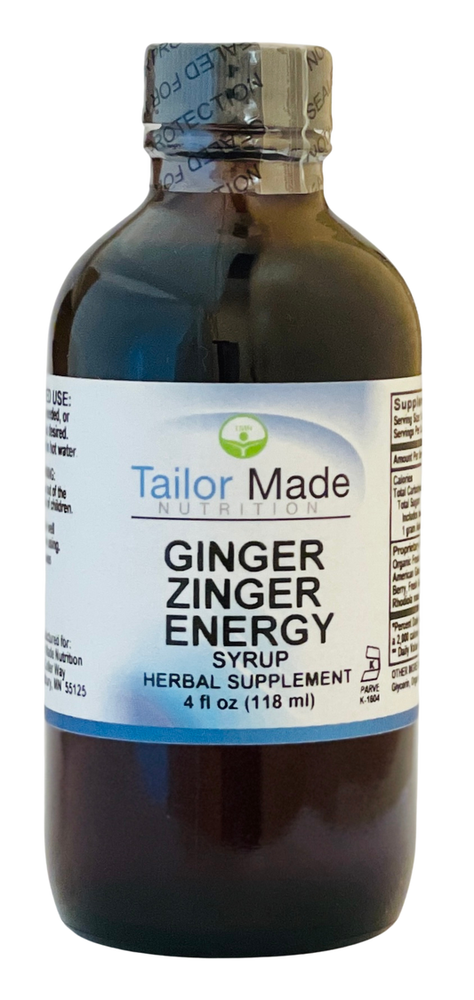 Ginger Zinger Energy Syrup  4 oz