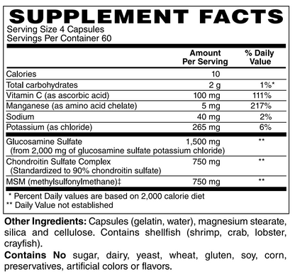 Glucosamine Sulfate, Chondroitin & MSM 240 Caps