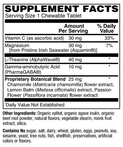 Kid’s Calm Chewable 30 Chew Tabs