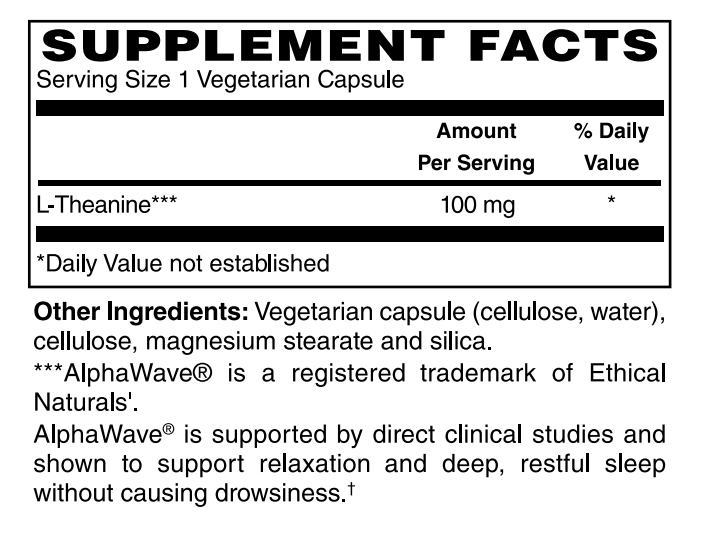 L Theanine 100mg 120 VCaps