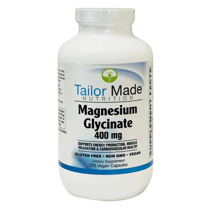 Magnesium Glycinate 400mg 270 Vegan Capsules