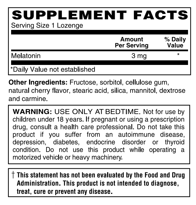 Melatonin 3mg 90 Lozenges