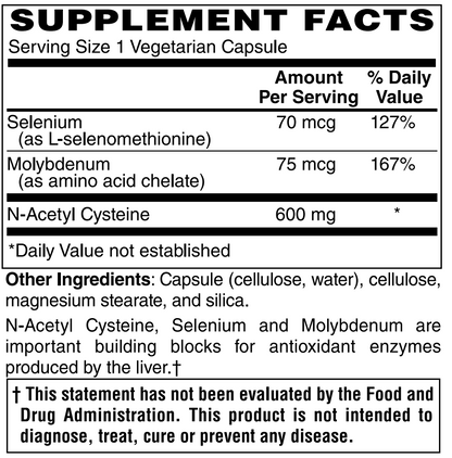 N-acetyl cysteine (NAC) 600mg Plus 120 VCaps