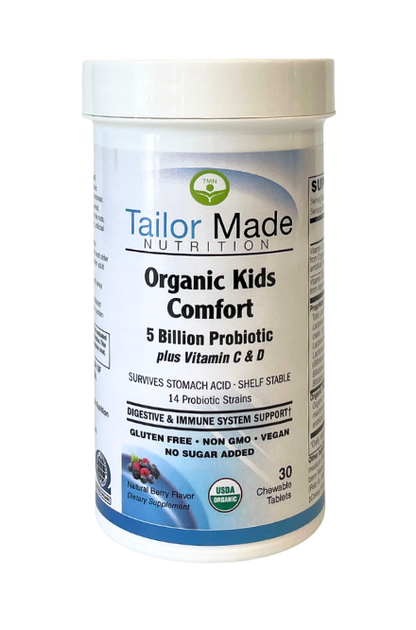 Organic Kids Comfort 5 Billion Probiotic Plus Vitamin C and D– Mixed Berry
