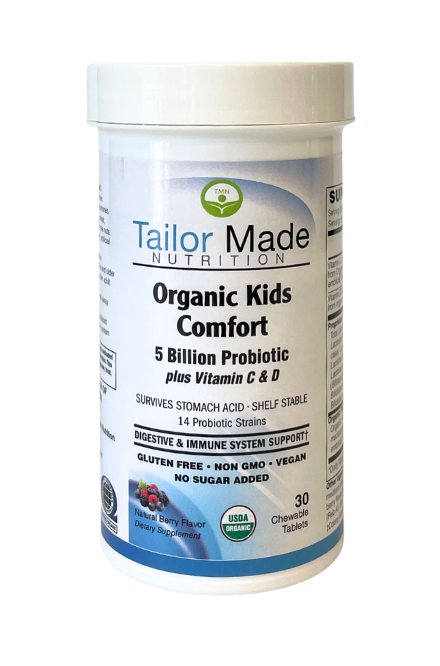 Organic Kids Comfort 5 Billion Probiotic Plus Vitamin C and D– Mixed Berry