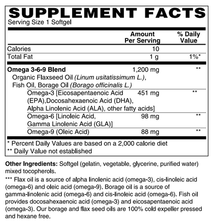 Omega 3  6  9 Complete EFA 120 Softgels