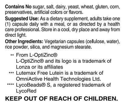 One Daily Multivitamin Caps No Iron with Lutein CoQ10 & Lycopene 60 VCaps
