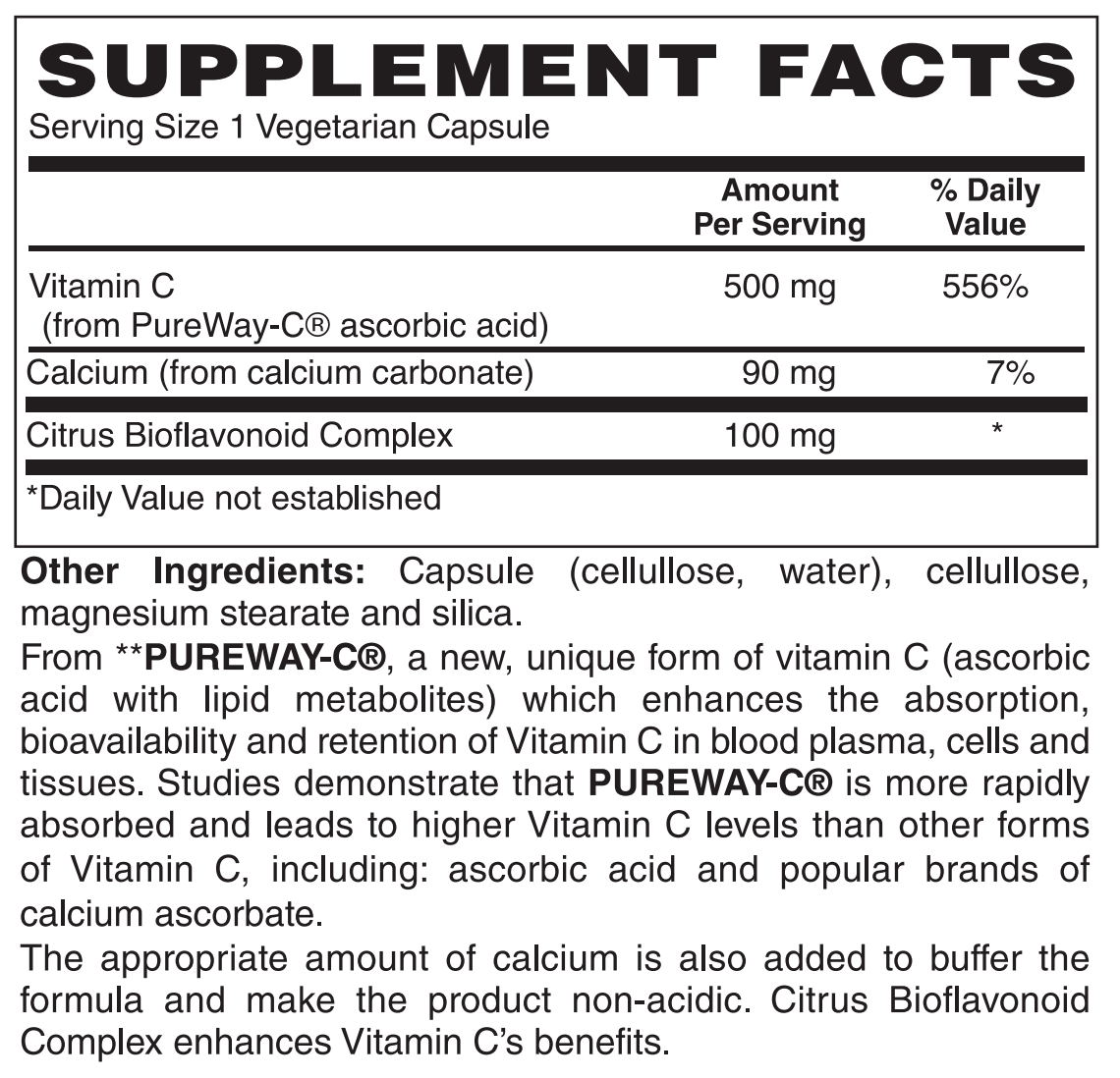 Pureway C 500mg 240 VCaps