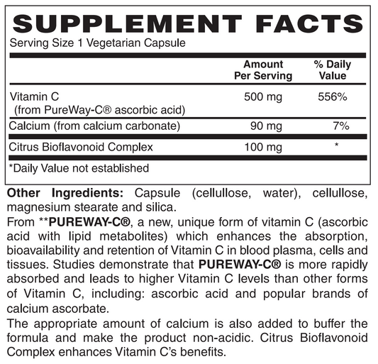 Pureway C 500mg 60 Vcaps