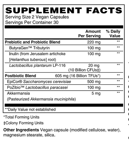 Advanced Synbiotic Pre, Pro and Postbiotic 60 vegan caps