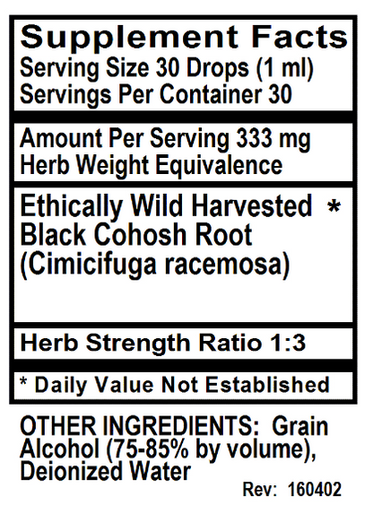 Black Cohosh Liquid Extract 1 fl oz