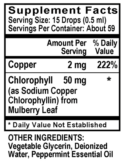 Chlorophyll Liquid Extract Alcohol Free 1 fl oz
