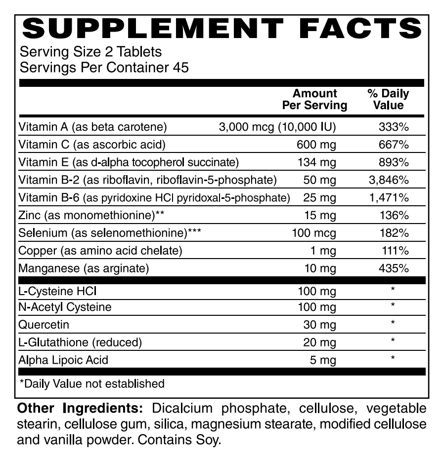 Super AntiOxidant Formula 90 Tabs