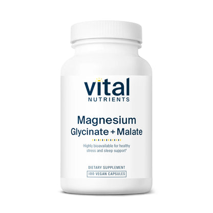 Magnesium Glycinate/ Malate  100 Vegan Caps