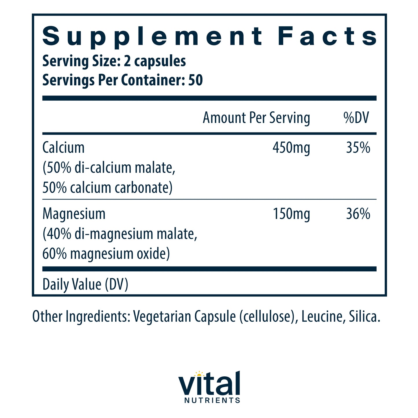 Calcium + Magnesium 100 Vegan Caps