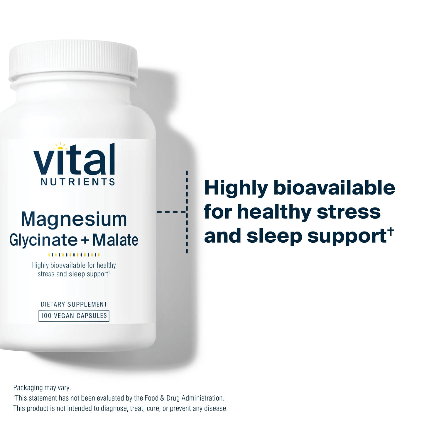 Magnesium Glycinate/ Malate  100 Vegan Caps