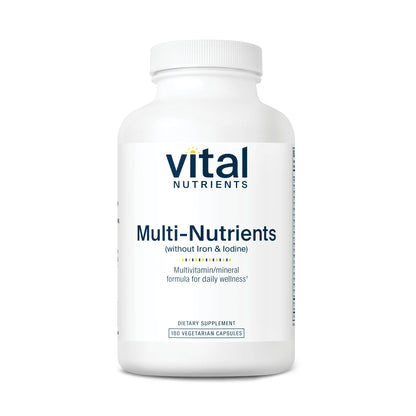 Multi Nutrients No Iron or Iodine  180 VCaps
