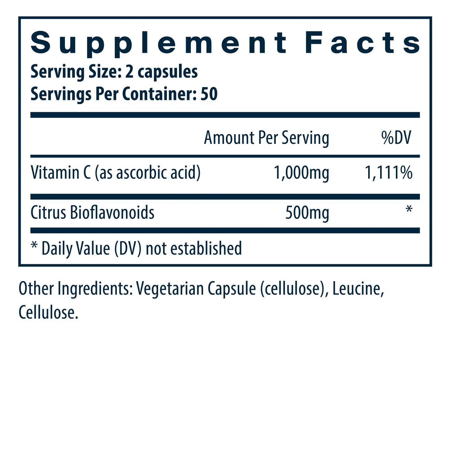 Vitamin C With Bioflavonoids    100 Vegan Caps