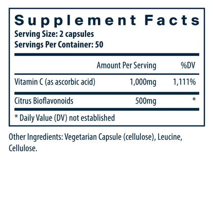 Vitamin C With Bioflavonoids    100 Vegan Caps