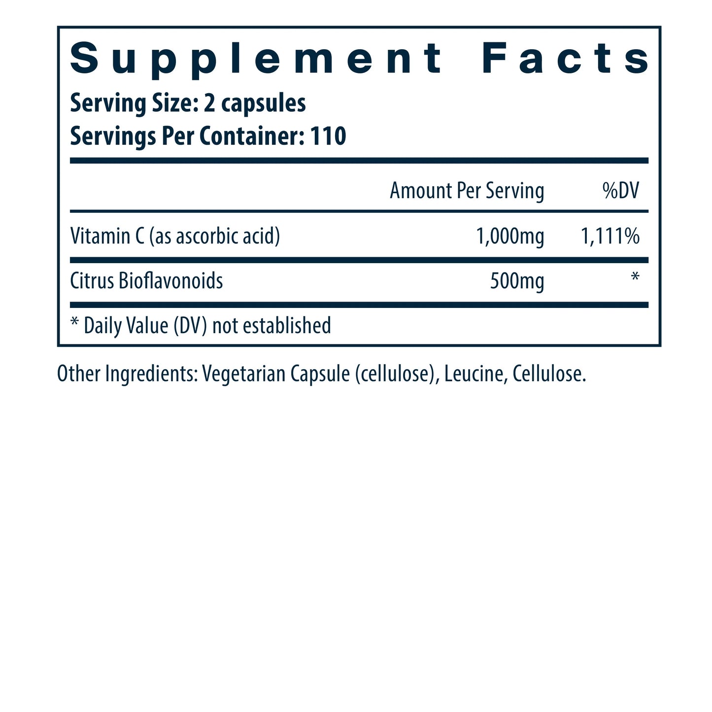 Vitamin C W/ Bioflavonoids  220 Vegan Caps