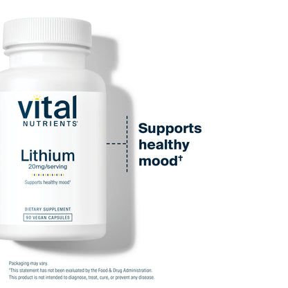 Lithium Orotate 20 mg  90 Vegan Caps