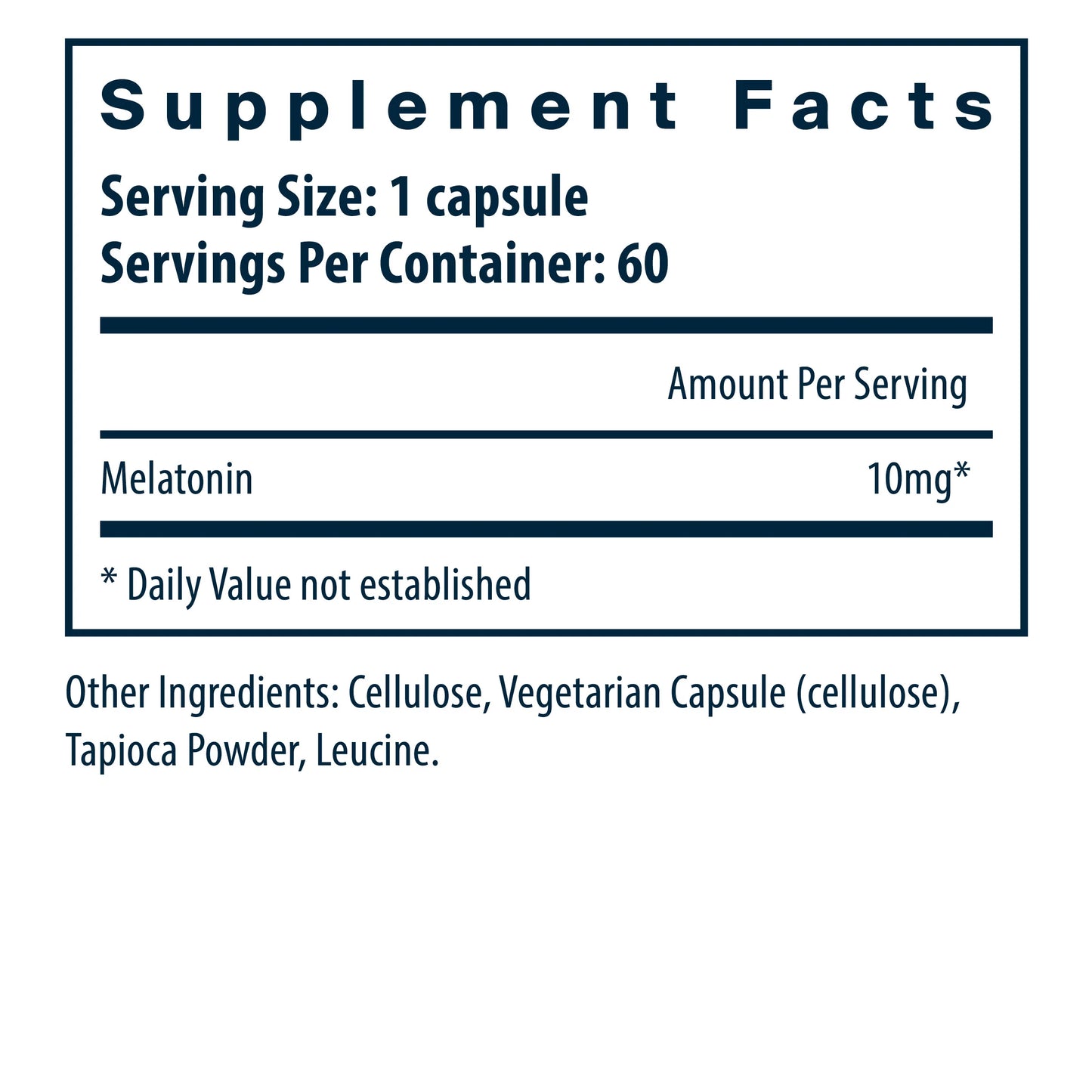 Melatonin 10 mg  60 Vegan Caps