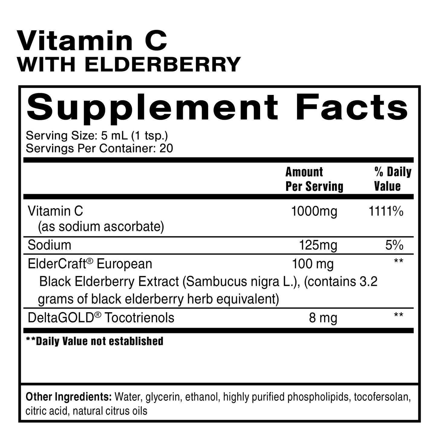 Vitamin C Elderberry  3.38 fl oz