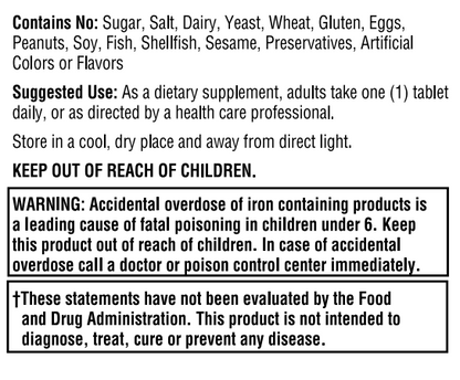 Women's Once Daily Multivitamin Whole Food Organic 30 Tabs