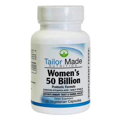 A shelf-stable, high-potency, proprietary blend containing 50 billion viable cells per capsule and designed especially for women.