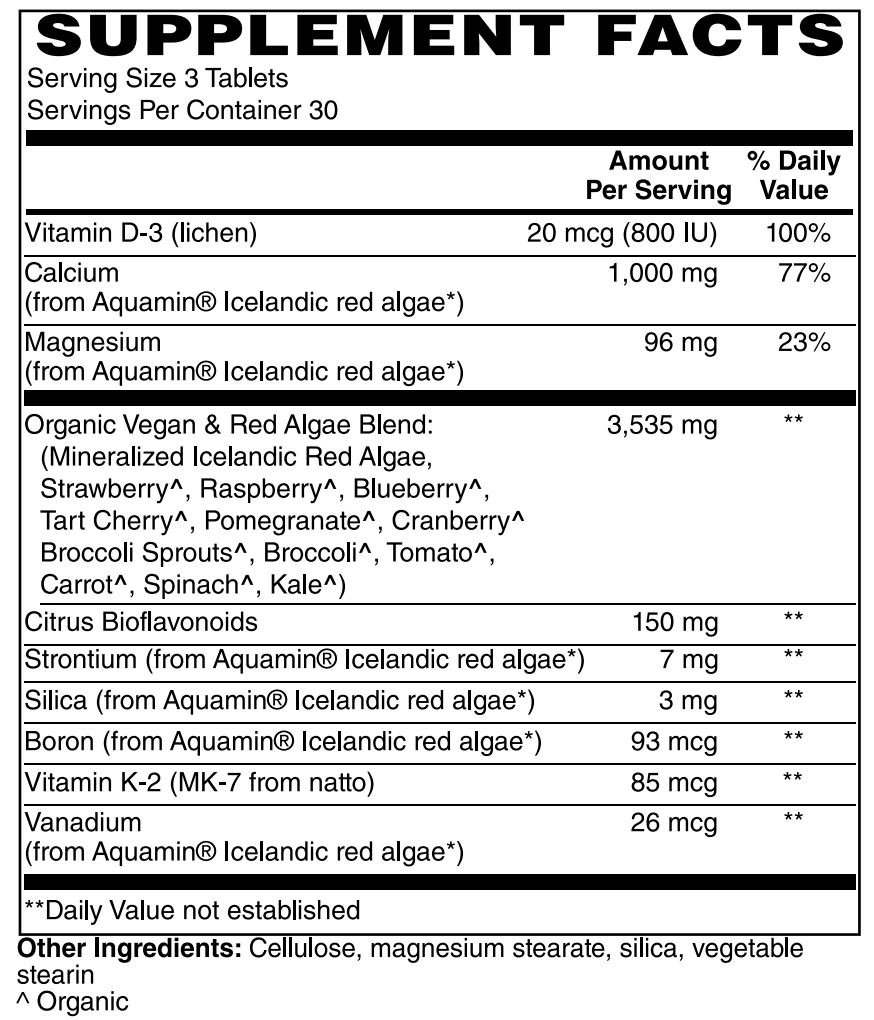 Algae Based Calcium 1000 mg 90 Tablets