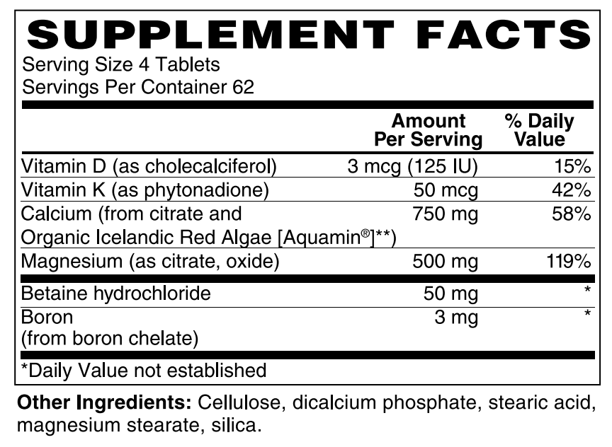 Calcium & Magnesium Citrates 250 Tablets