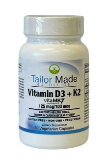 Vitamin D3 + K2, 125 mcg/100 mcg 60 vcaps
