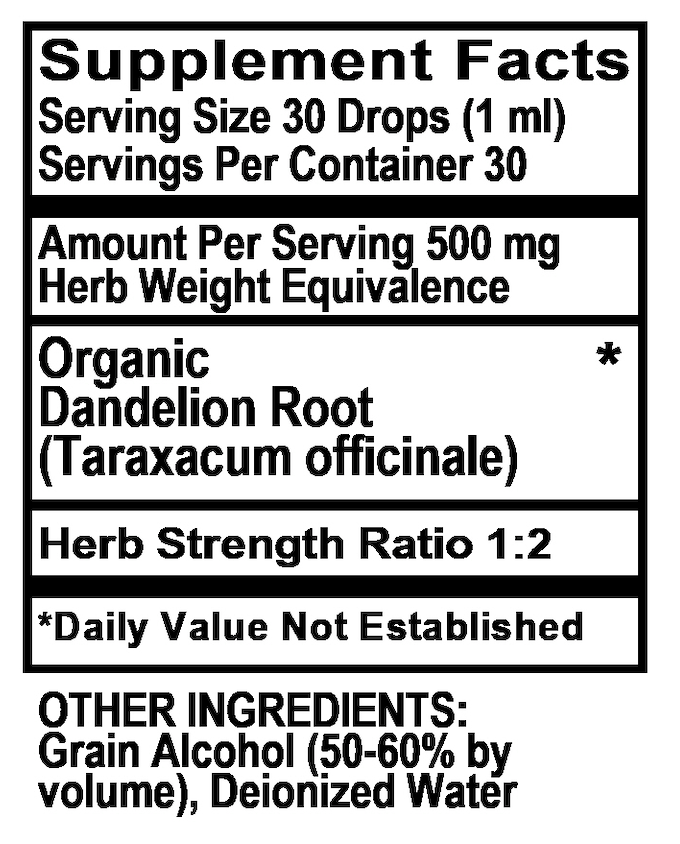 Dandelion Root Liquid Extract 1 fl oz