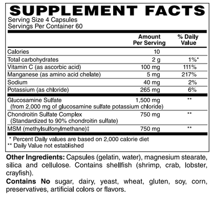 Glucosamine Sulfate - Chondroitin & MSM 240 Caps