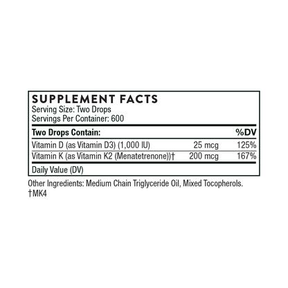 Vitamin D3/K2  1 fl oz