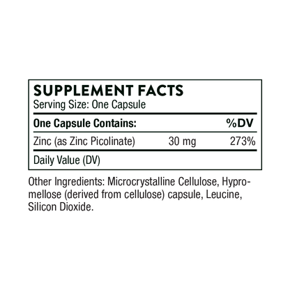 Zinc Picolinate 30 mg  180 Caps