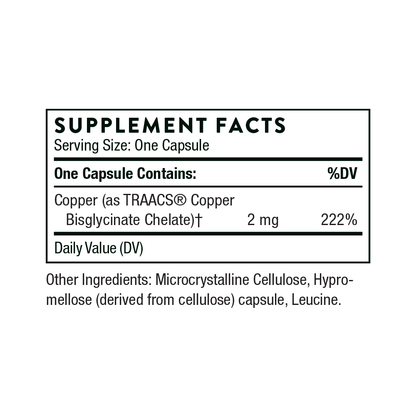 Copper Bisglycinate  60 Caps