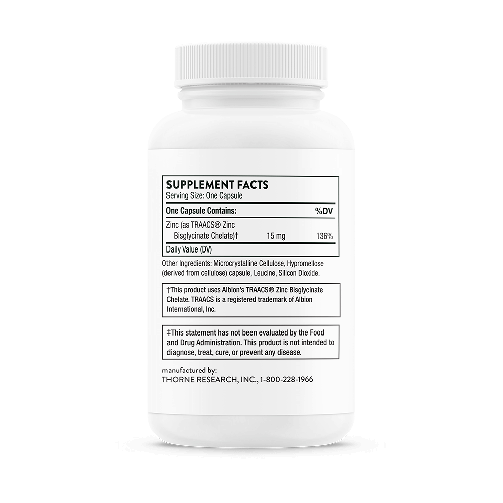 Zinc Bisglycinate 15 Mg 60 Caps