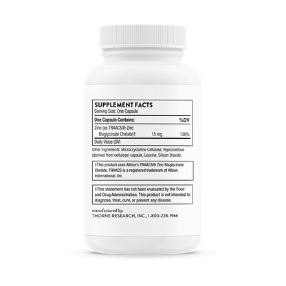 Zinc Bisglycinate 15 Mg 60 Caps