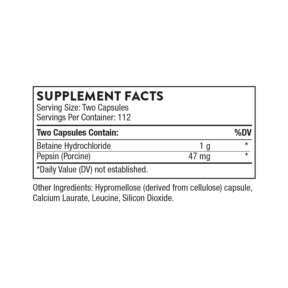 Betaine Hcl+ Pepsin  225 Caps