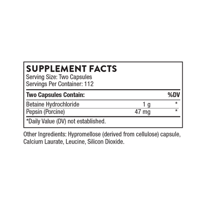 Betaine Hcl+ Pepsin  225 Caps