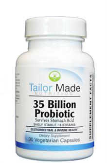 Contains 8 probiotic strains High potency at 35 billion viable cells per vegetarian capsule BEARS strains designed to withstand high acidity of stomach Shelf stable Contains prebiotic blend Supports gastrointestinal and immune health + helps reestablish beneficial bacteria