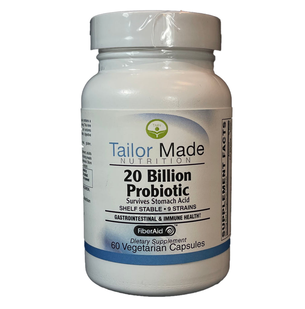 Contains 9 probiotic strains High potency at 20 billion viable cells per vegetarian capsule BEARS strains designed to withstand high acidity of stomach Shelf stable Contains prebiotic blend Supports gastrointestinal and immune health + helps reestablish beneficial bacteria
