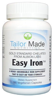A highly absorbable chelated iron supplement. Iron can help improve red blood cell health, increase energy and improve immune function. Easy Iron contains Ferrochel®, a chelated bisglycinate form which is easy on the stomach and better absorbed by the body, shown in clinical studies. Vitamin B-12 and folic acid are added for additional blood building support.