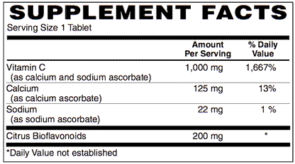 Buffered Vitamin C 1000mg with 250 vegetarian tabs