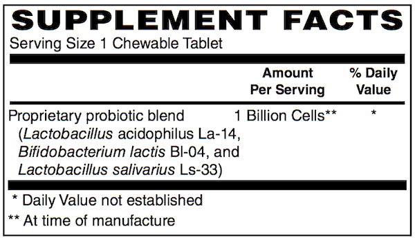 Children's Acidophilus 60 Chewable Tab