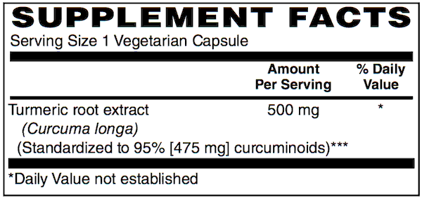 Turmeric Extract 500mg 60 Vcaps